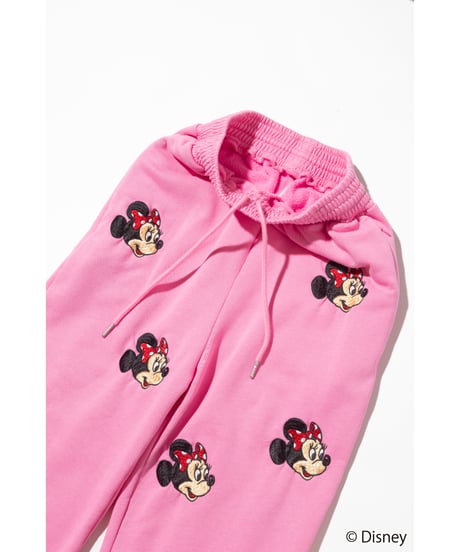 Disney / EMBROIDERY SWEAT PANTS(ミニー)【WCJ-TD-045PNK02】