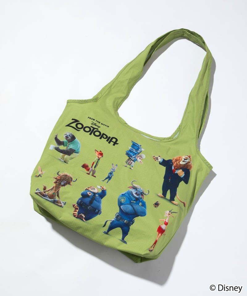 撥水】Disney / Zootopia 膨張エコバッグ【WCJ-TD-043GRN】 |