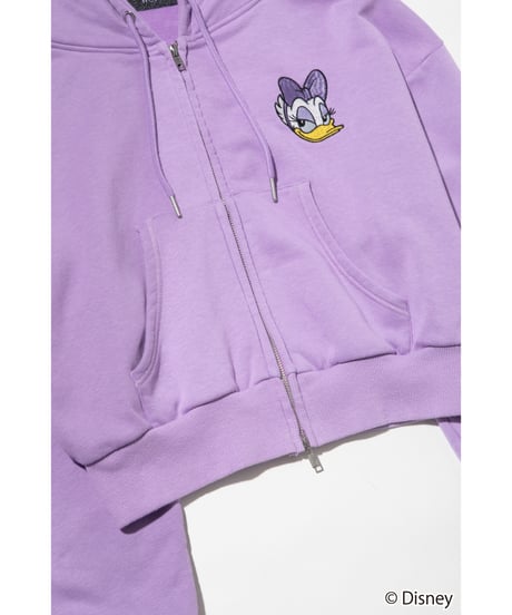 Disney / EMBROIDERY ZIP HOODIE(デイジー)【WCJ-TD-044PUR04】