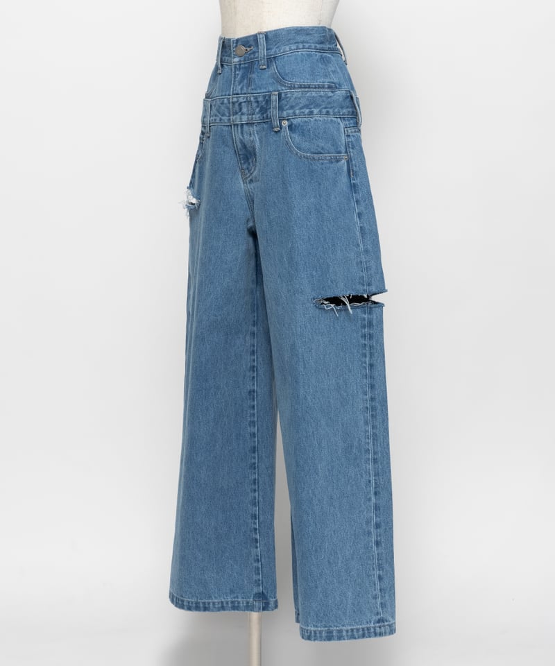 レイヤードデニムパンツ【WCJ-GM-026BLU】 | WCJ OFFICIAL WEB S