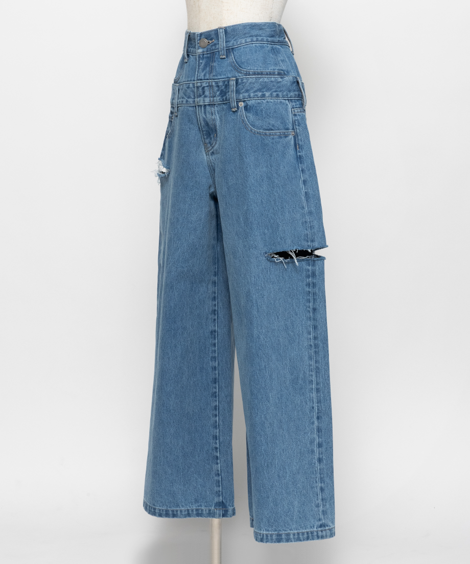 レイヤードデニムパンツ【WCJ-GM-026BLU】 | WCJ OFFICIAL WEB S