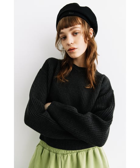 浅VネックニットTOPS【WCJ-MK-032DGY】