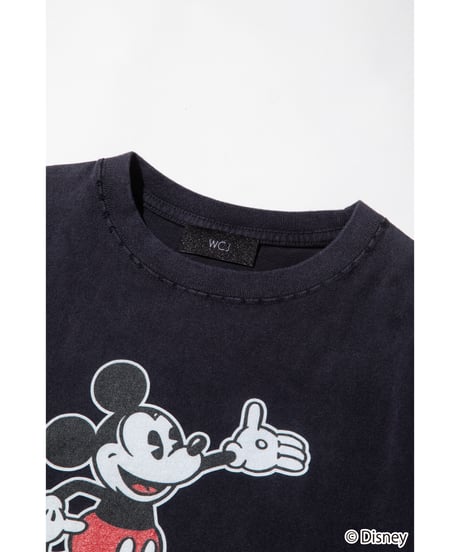 Disney / OVER DYE SS TEE(ミッキー)【WCJ-GC-054BLK01】