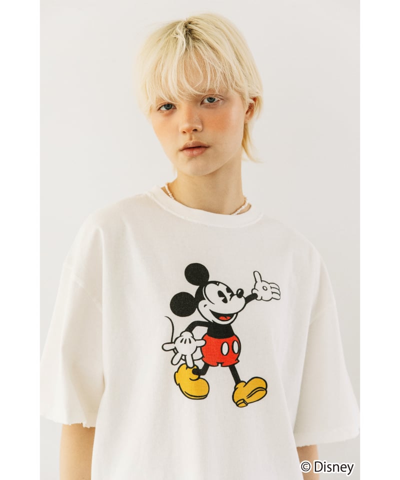 Disney / OVER DYE SS TEE(ミッキー)【WCJ-GC-054WHT01】