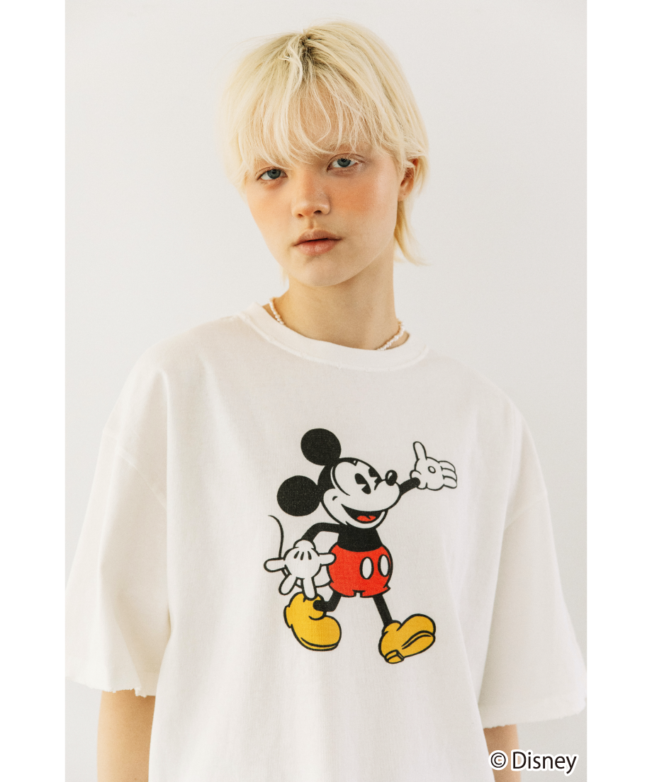 Disney / OVER DYE SS TEE(ミッキー)【WCJ-GC-054WHT01】