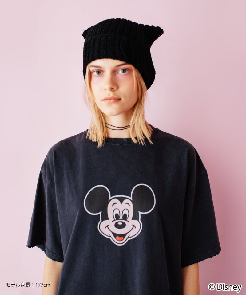 WCJ OVER DYE SS TEE ミッキーT ブラック WCJ OVER DYE SS TEE ミッキーT ブラック Disney / OVER DYE SS