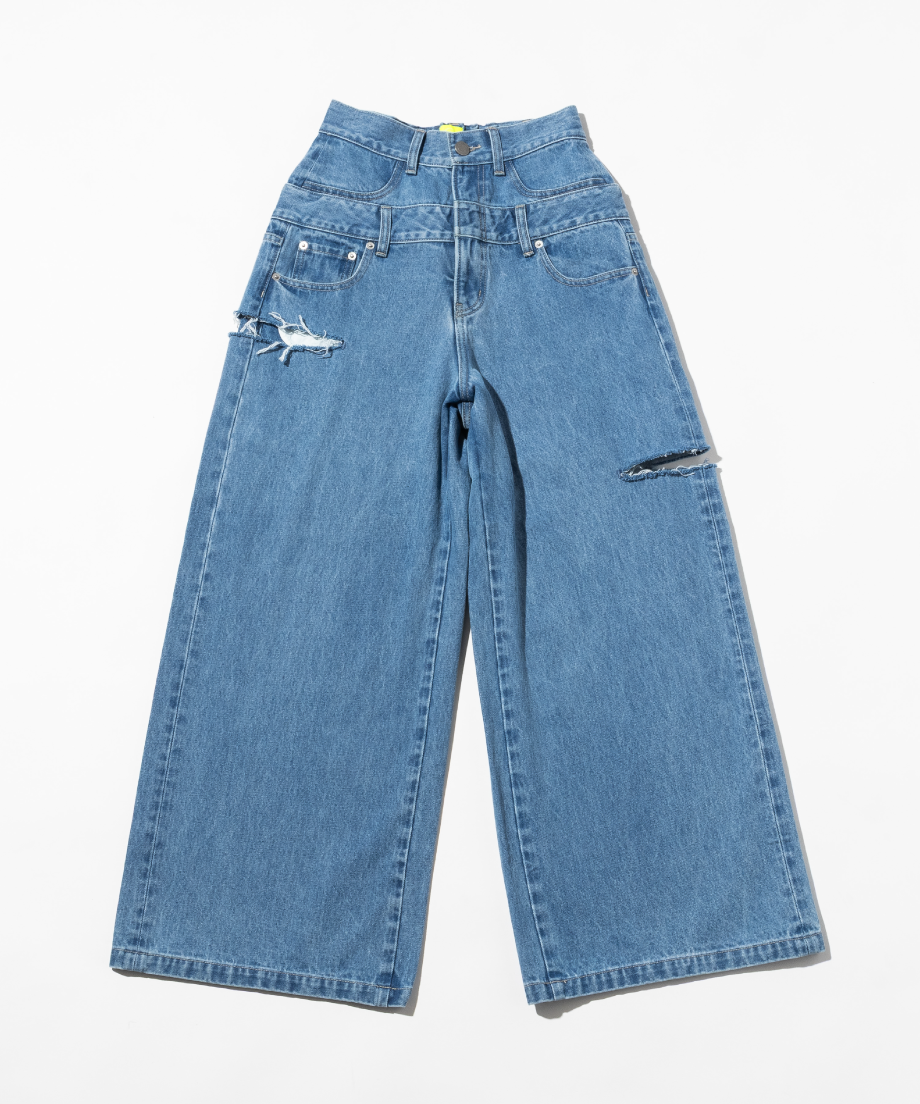 レイヤードデニムパンツ【WCJ-GM-026BLU】 | WCJ OFFICIAL WEB S