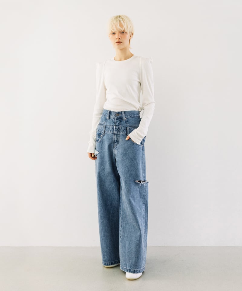 WCJレイヤードデニムパンツ レイヤードデニムパンツ【WCJ-GM-026BLU】 | WCJ OFFICIAL WEB S