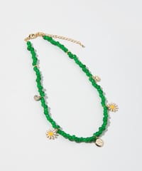 チャーム付きビーズネックレス【WCJ-GB-021WHT】 | WCJ OFFICIAL WE