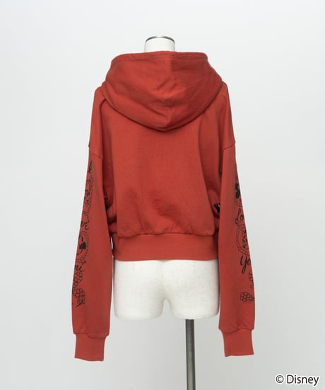 Disney / SWEAT ZIP HOODIE(ミッキー&ミニー)【WCJ-TD-062RED26】