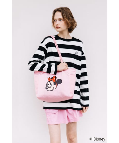 【撥水】Disney / REVERSIBLE TOTE BAG(ミニー)【WCJ-TD-012PNK-BEG02】