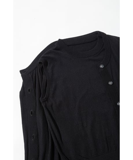 ドッキングカーディガン【WCJ-MK-028BLK-BLK】