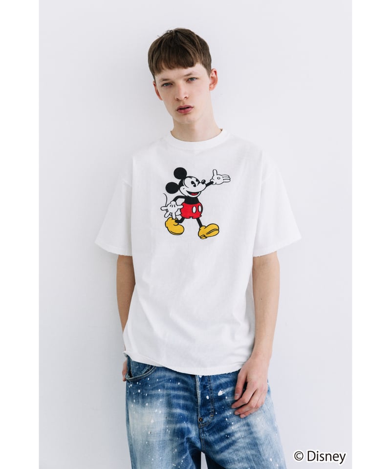 Disney / OVER DYE SS TEE(ミッキー)【WCJ-GC-054WHT01】
