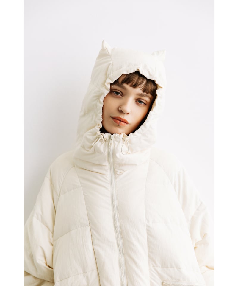 WCJ 猫耳ダウン 撥水】猫耳ダウンジャケット【WCJ-JF-070IVO】※10月中旬発送予定