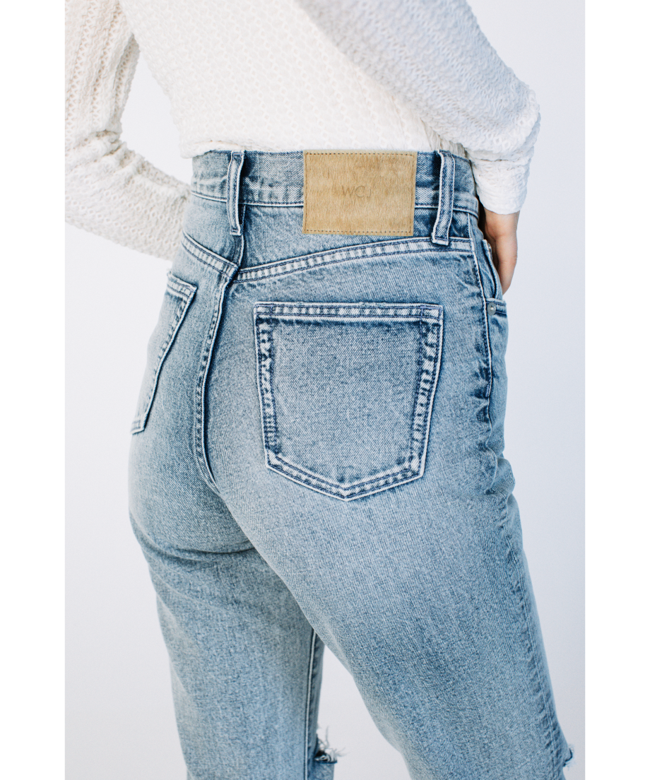 SLIM KNEE CUT DENIM PANTS【WCJ-GM-013BU】 | WCJ O