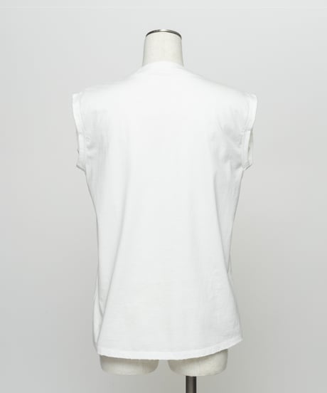 ビジューノースリーブTEE【WCJ-NA-062WHT】※7月中旬発送予定