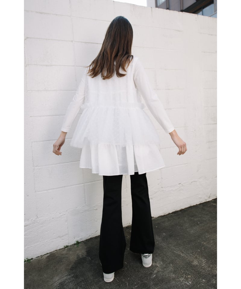 WCJ ティアードワンピース　ホワイト WCJ ティアードワンピース ホワイト ティアードワンピース