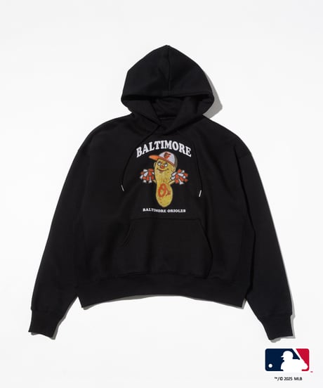 MLB HOODIE(ボルチモア・オリオールズ)【WCJ-GC-058BLK-BAL】