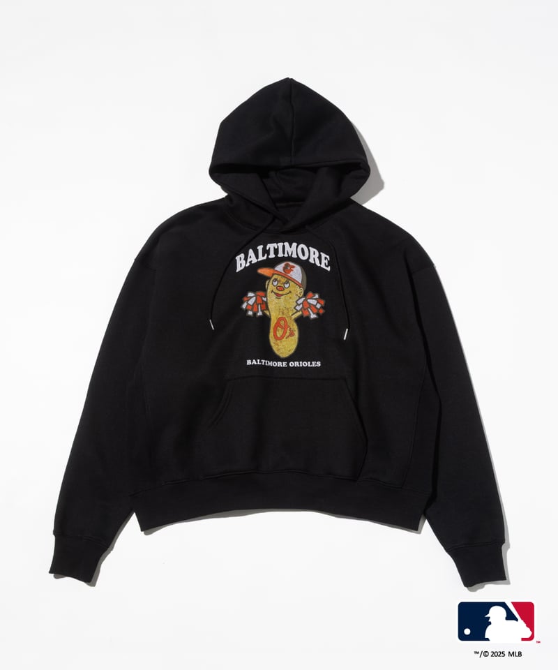 MLB HOODIE(ボルチモア・オリオールズ)【WCJ-GC-058BLK-BAL】 | W