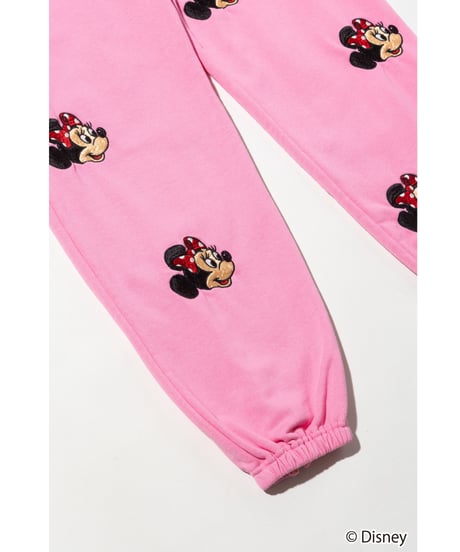 Disney / EMBROIDERY SWEAT PANTS(ミニー)【WCJ-TD-045PNK02】