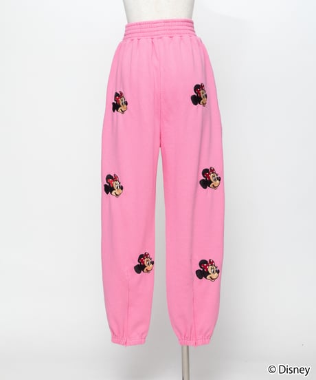 Disney / EMBROIDERY SWEAT PANTS(ミニー)【WCJ-TD-045PNK02】