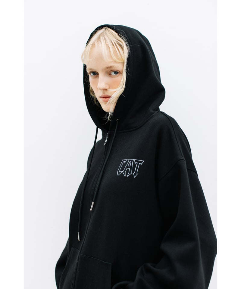 CAT OF THE WORLD ZIP UP HOODIE【WCJ-LK-021BLK】 |