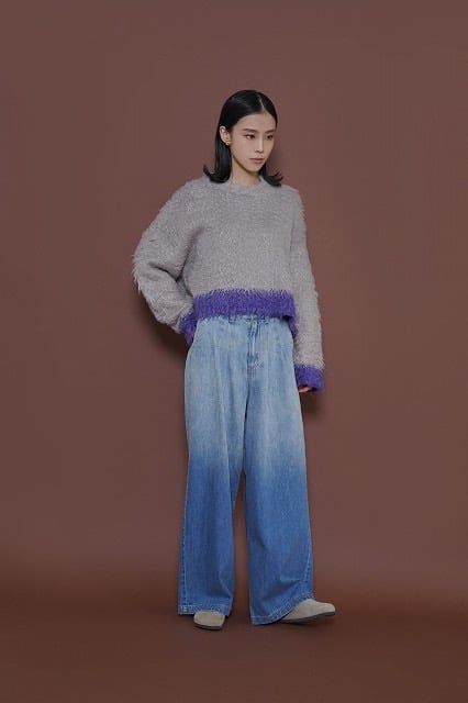 CYAN TOKYO グラデーションオーバーデニムブルゾン CYAN TOKYOシアントーキョー グラデーションオーバーデニム