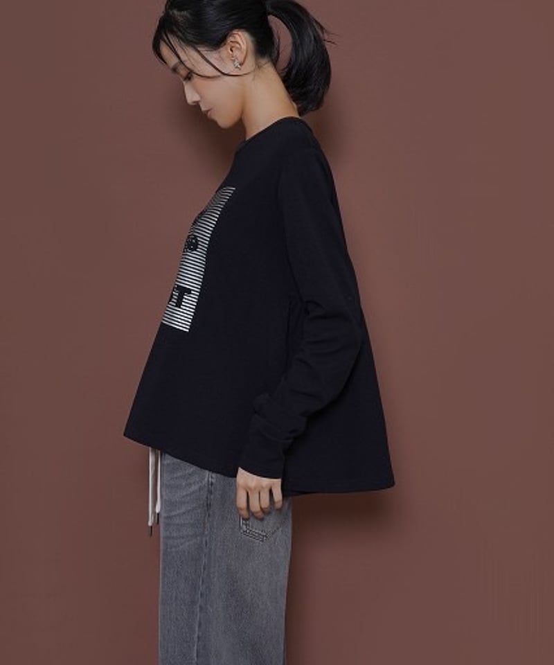 CYAN TOKYO 黒 バックギャザージャージープルオーバー 予約〆切8/17まで》10月中旬〜10月下旬 【CYAN TOKYO 】バック