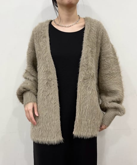 《締切4/29(火)23:59まで》9/中〜【 siro de labonte 】shaggy knit wearing cardigan / R543108