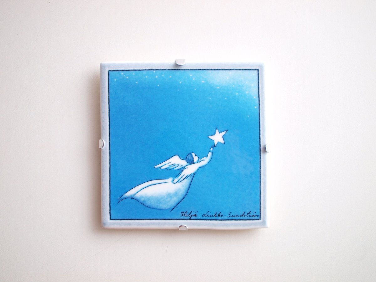 ARABIA Helja Liukko-Sundstrom 小さな陶板 ／ Flying An