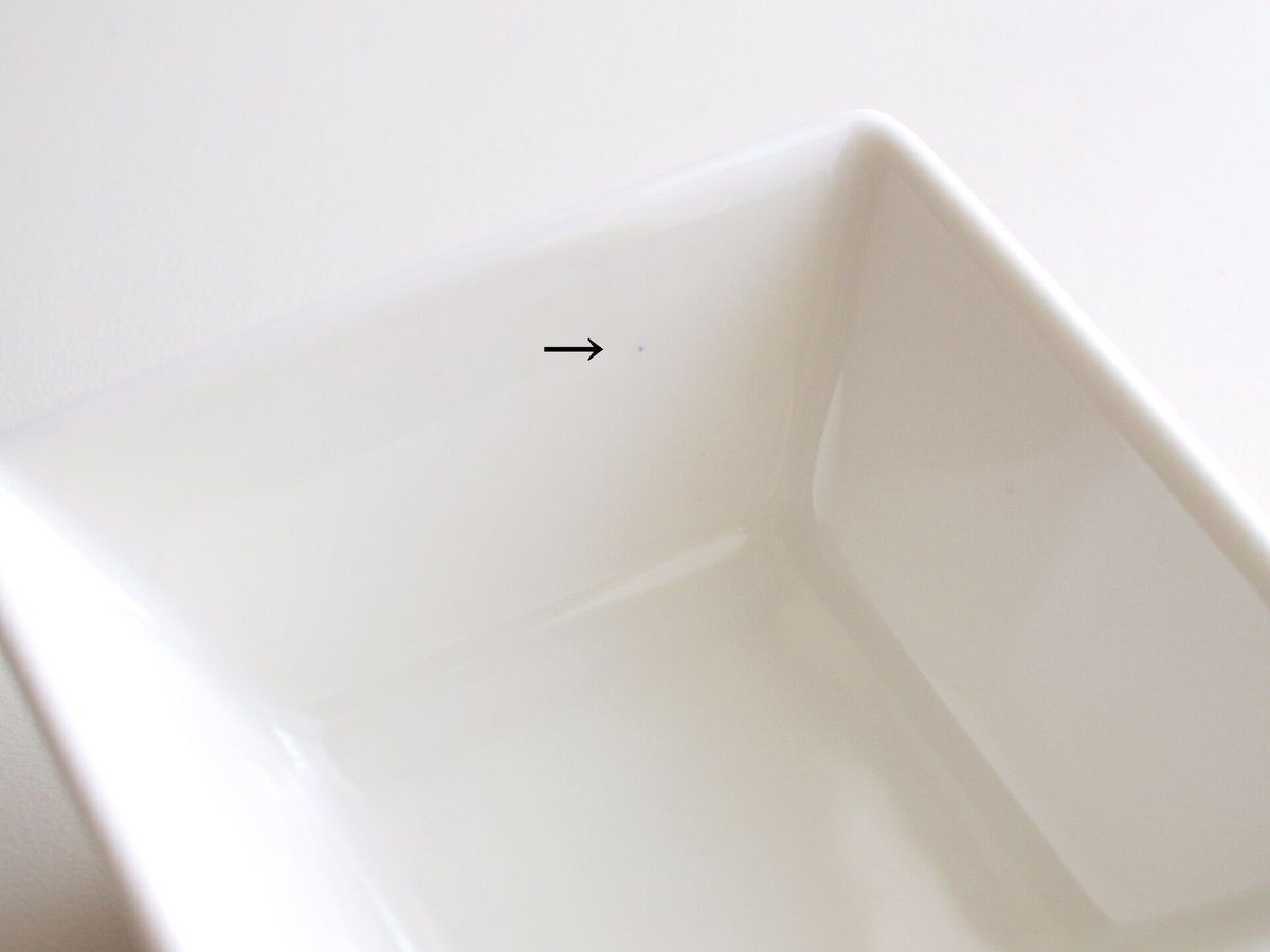 ARABIA Nero スクウェアディッシュ 10cm / valkoinen（ホワイト） |