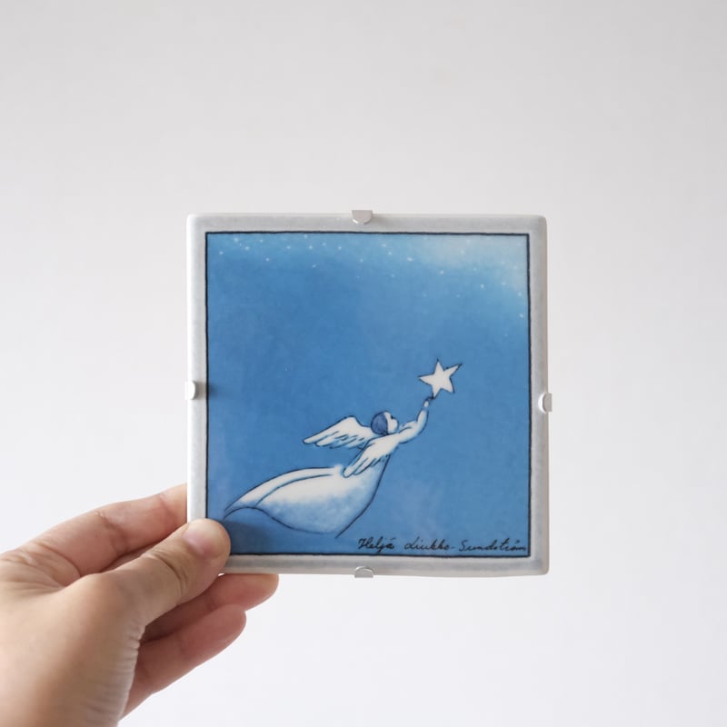 ARABIA Helja Liukko-Sundstrom 小さな陶板 ／ Flying An