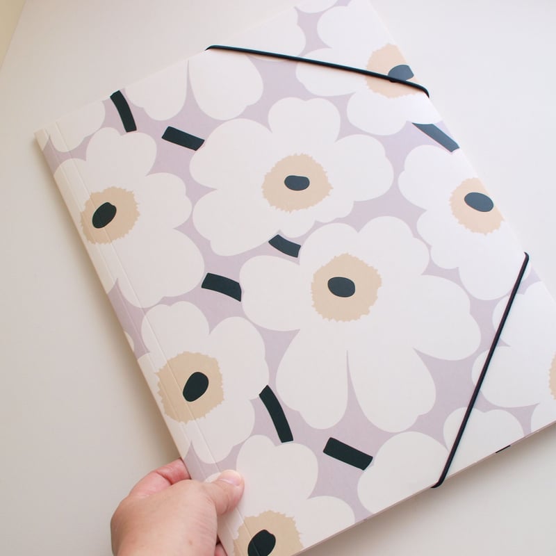 marimekko×Karto社 紙ファイル / UNIKKO（グレー×ベージュ） | Tähti
