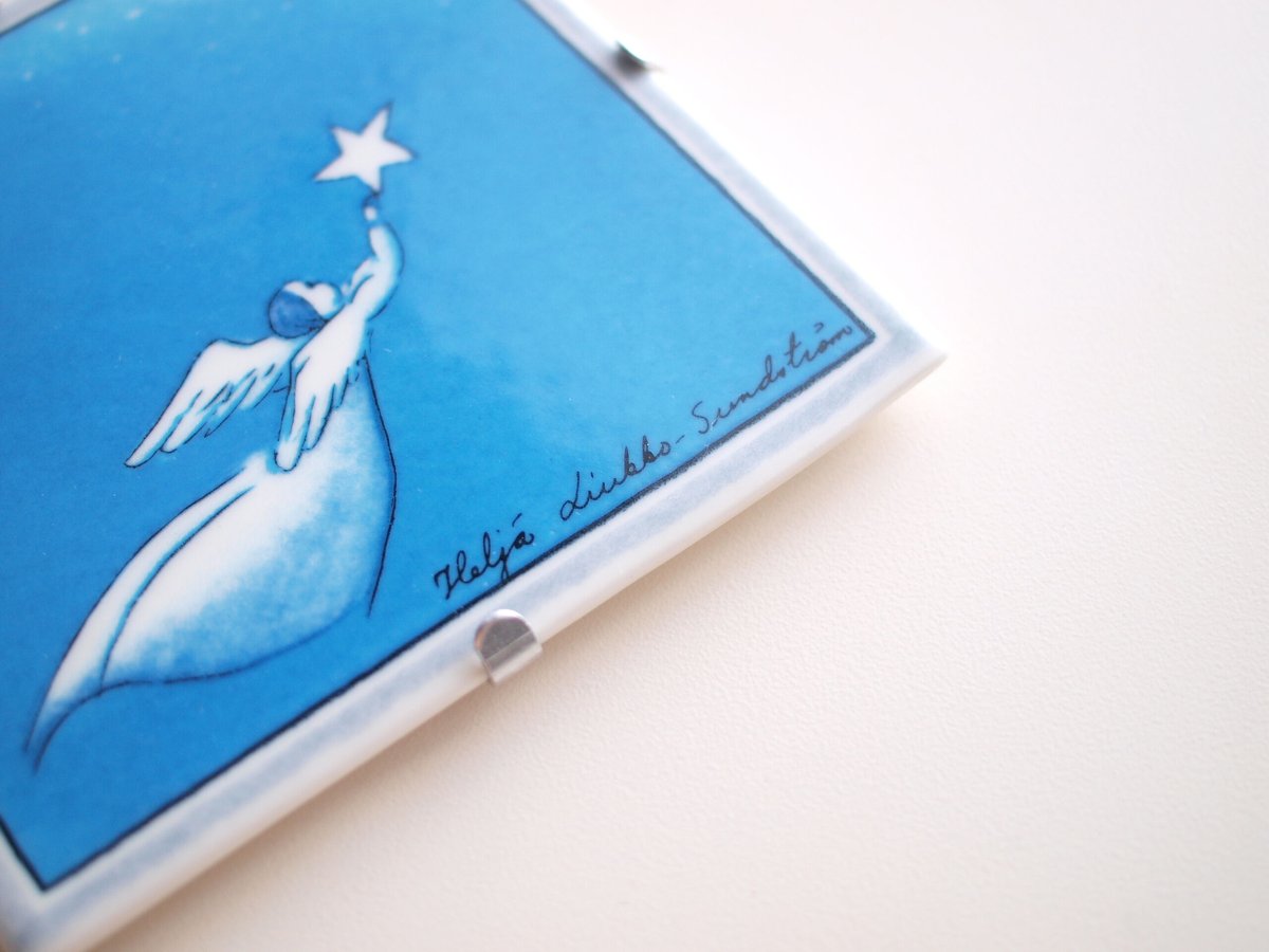 ARABIA Helja Liukko-Sundstrom 小さな陶板 ／ Flying An