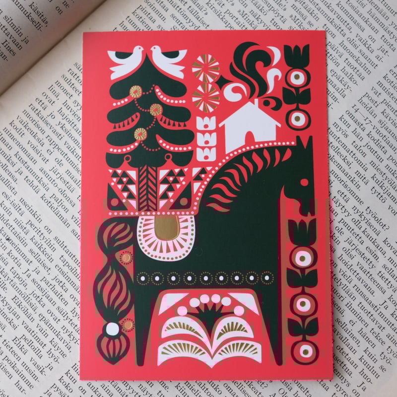 marimekko × Karto社 ポストカード / Kanteleen Kutsu / C