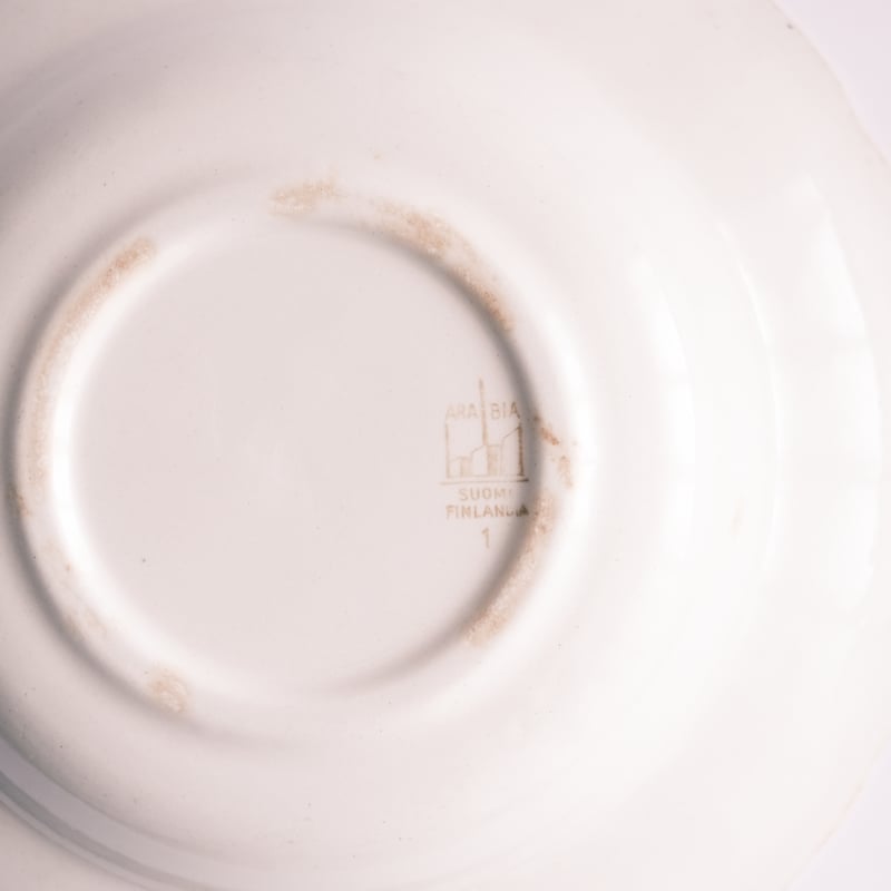 アラビア　ARABIA ライトブルー　ボウル　プレート　水色 ARABIA オールドアラビア / FG model プレートボウル 青い花 23cm /0