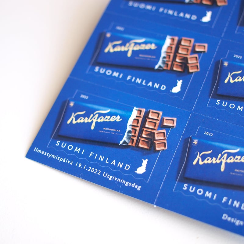 Posti フィンランド郵便局 / 切手 Fazer チョコレート100周年（2022年