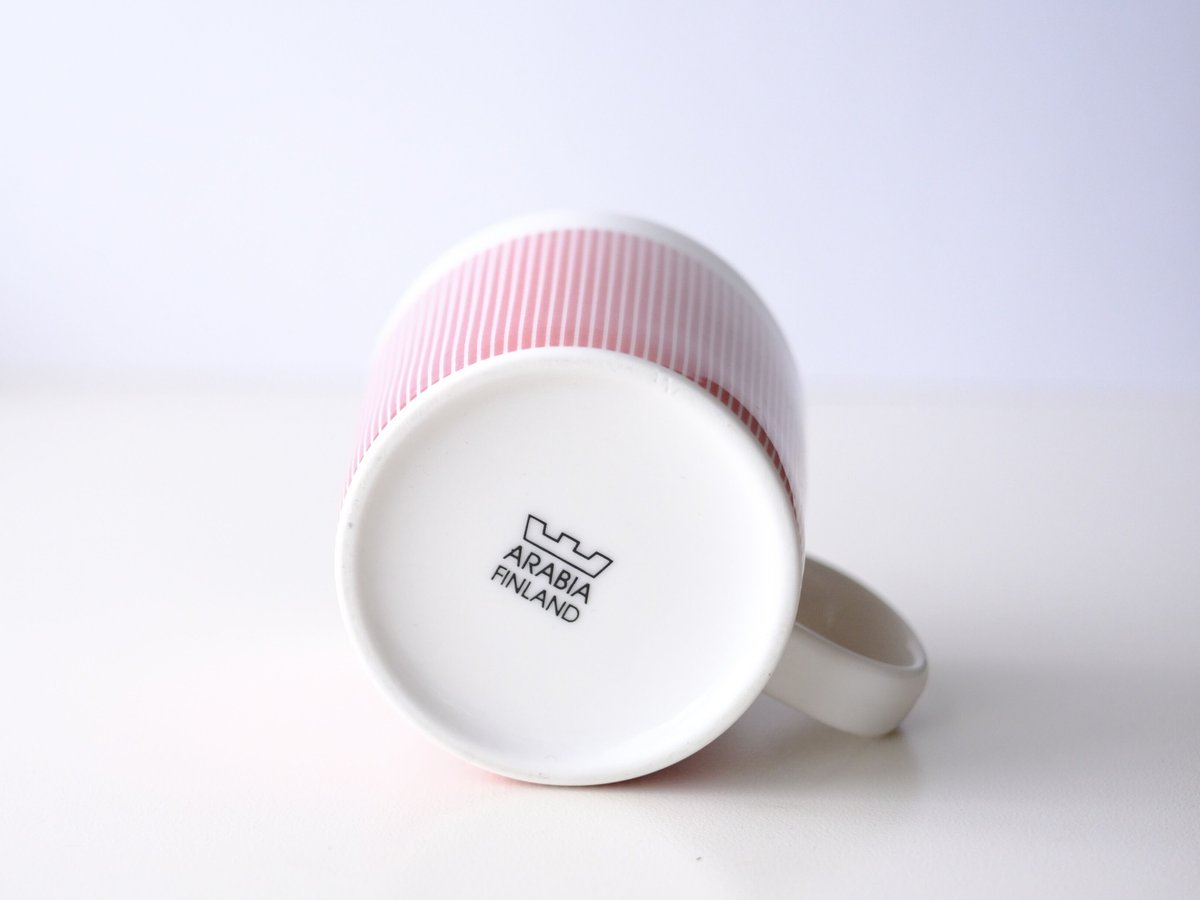 ARABIA TEEMA限定マグカップ／ストライプ レッド（1） | Tähti