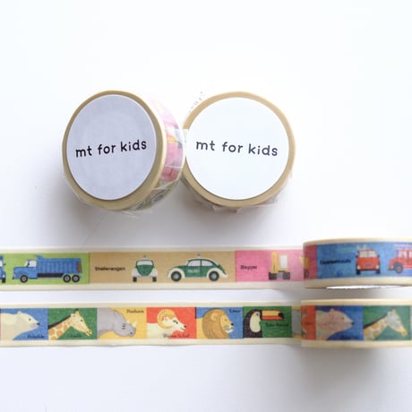 mt マスキングテープ ／ mt for Kids 【乗り物テープ】【動物テープ】