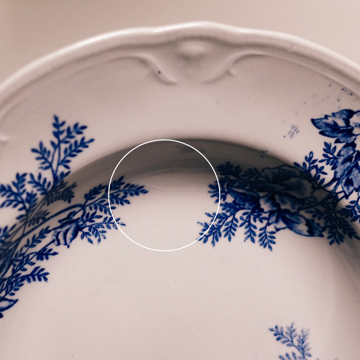 ARABIA オールドアラビア / FG model プレートボウル 青い花 23cm /0 