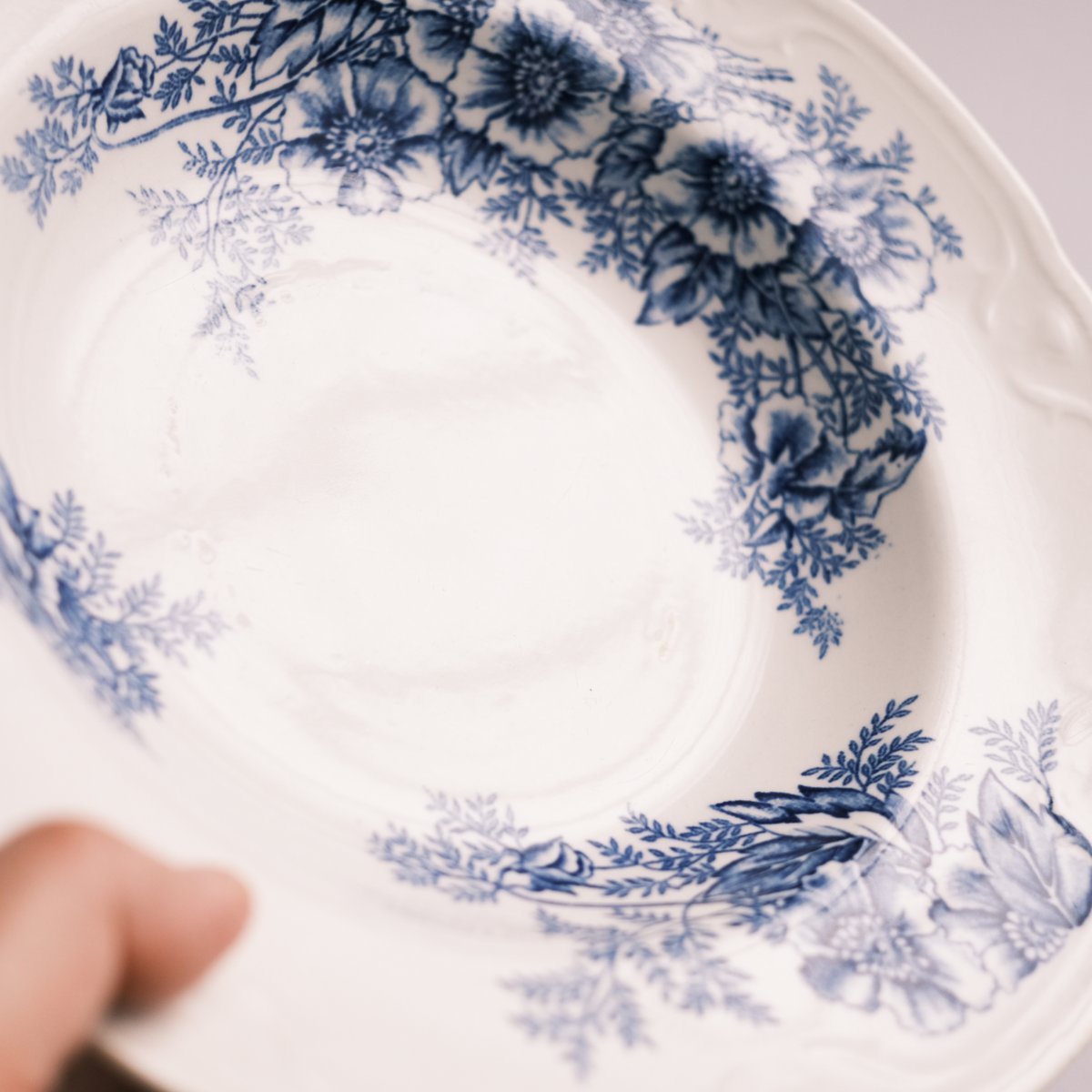 ARABIA オールドアラビア / FG model プレートボウル 青い花 23cm /0