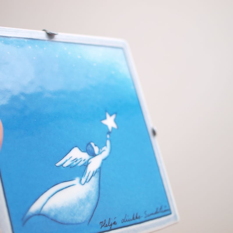 ARABIA Helja Liukko-Sundstrom 小さな陶板 ／ Flying An