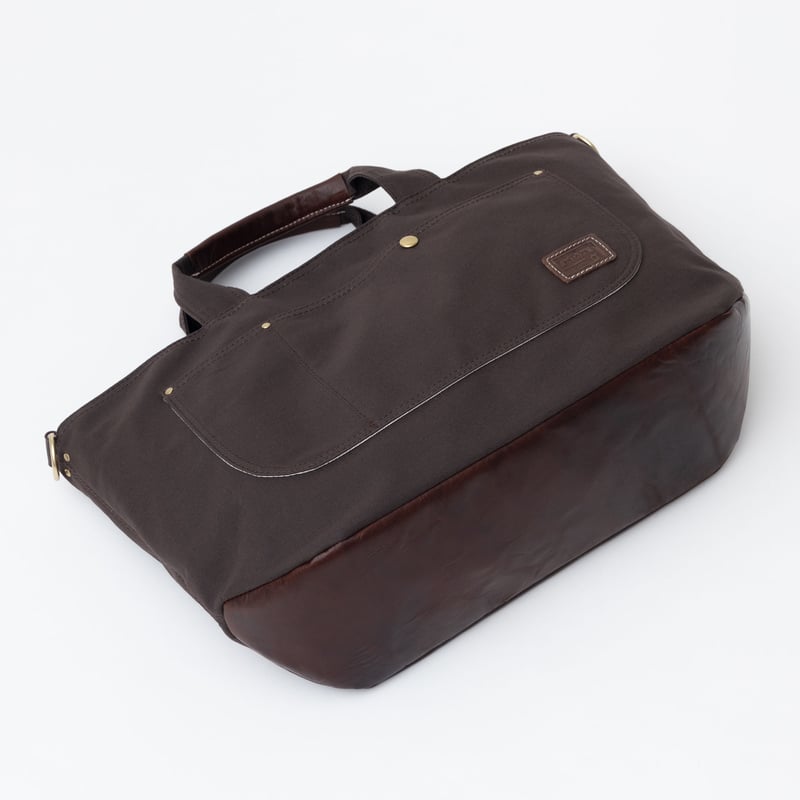 横長たっぷり帆布トートバッグ【ブラウン/オイルブラウン】 | 袋物工房