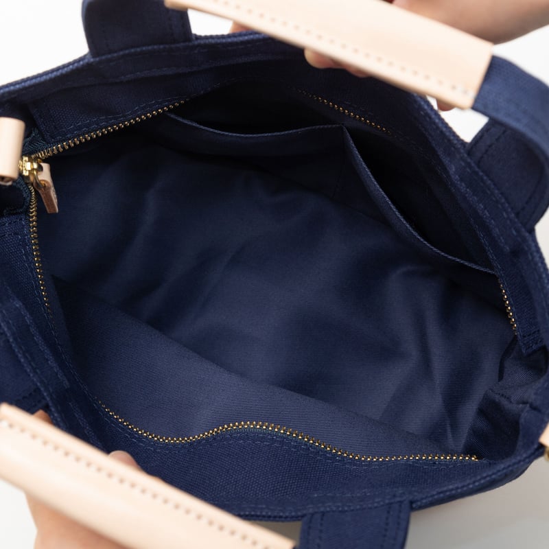 小さなトートバッグ【ネイビー】 | 袋物工房satoka