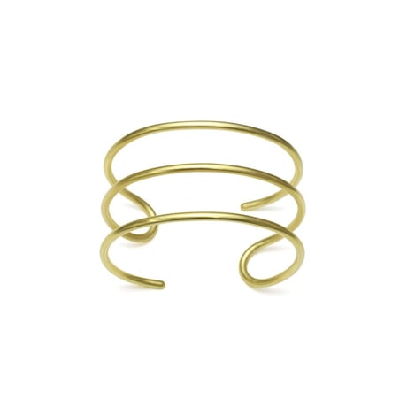 3 line brass bangle