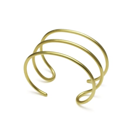 3 line brass bangle