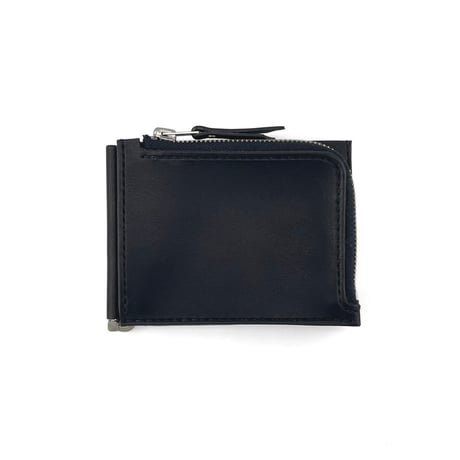 clip leather wallet (black)