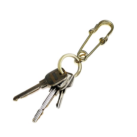 safety pin key holder (brass)