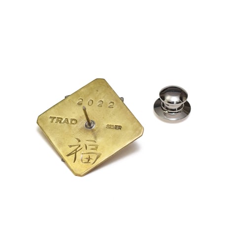 4EYES-FUKU-TORA pins (silver head)