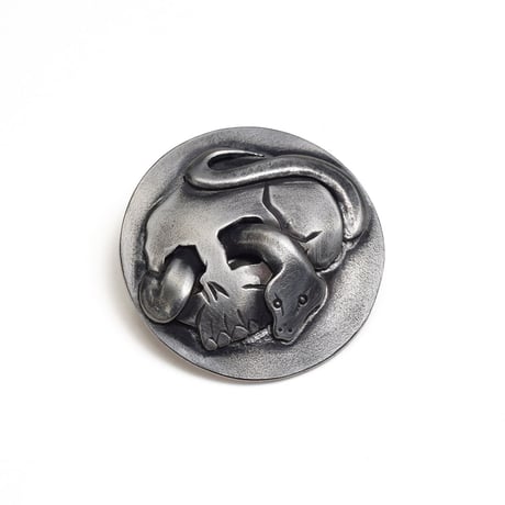 skull&snake brooch